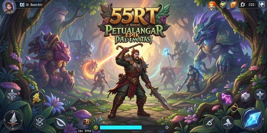 Gameplay menakjubkan 55RT yang penuh petualangan RPG.