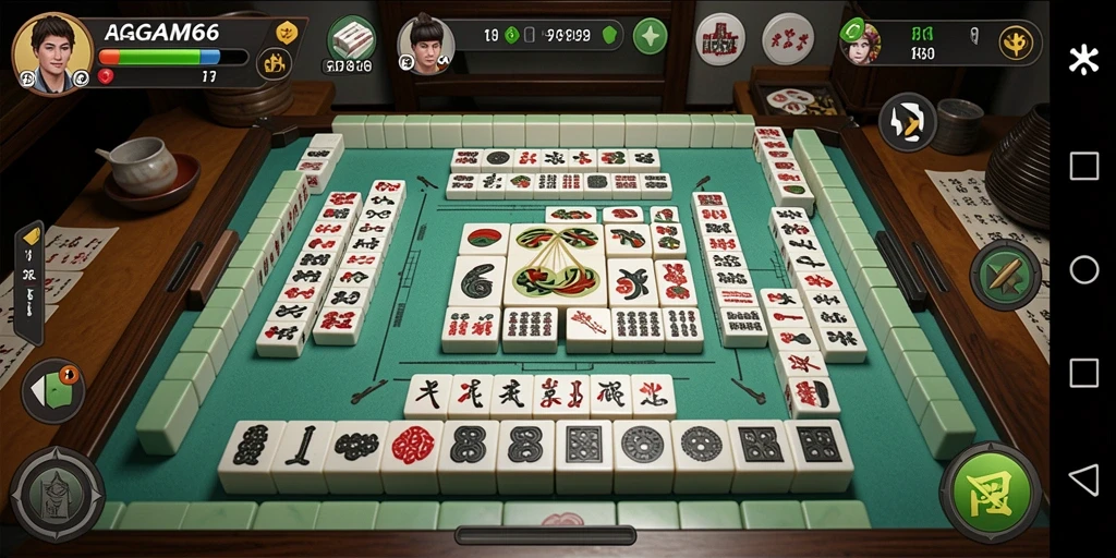 Tampilan gameplay AGAM66 yang menarik dan seru dalam Mahjong.