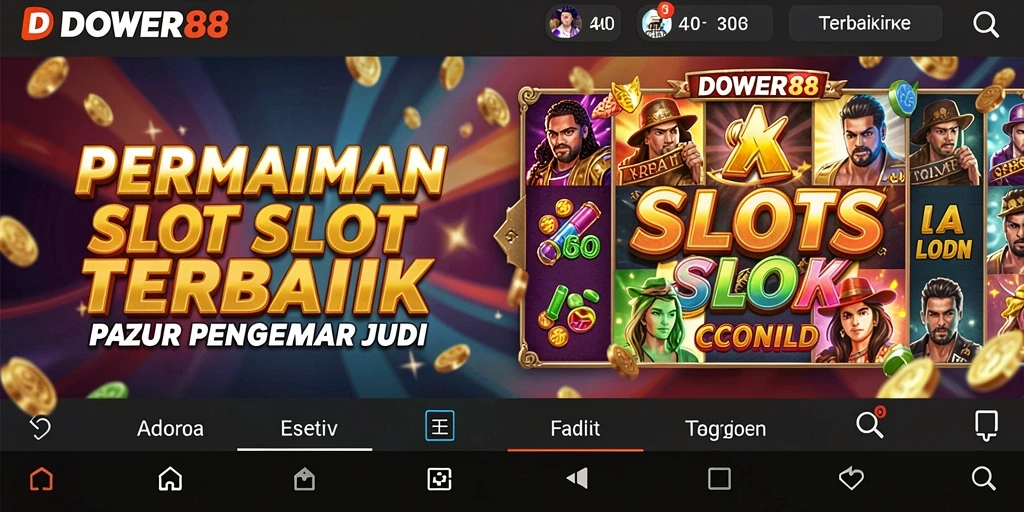 Tampilan gameplay DOWER88 dengan fitur slot yang mengasyikkan.
