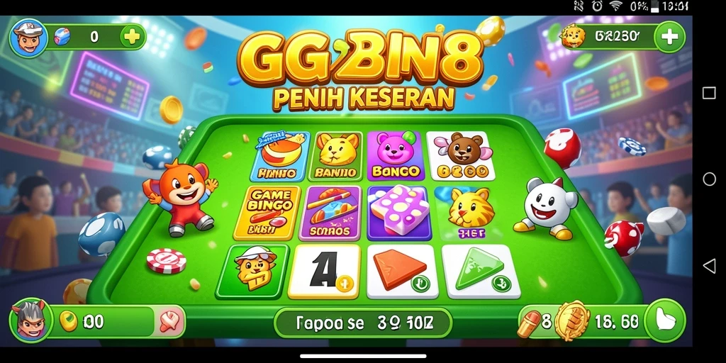 Tampilan gameplay seru dalam aplikasi Bingo GG288.