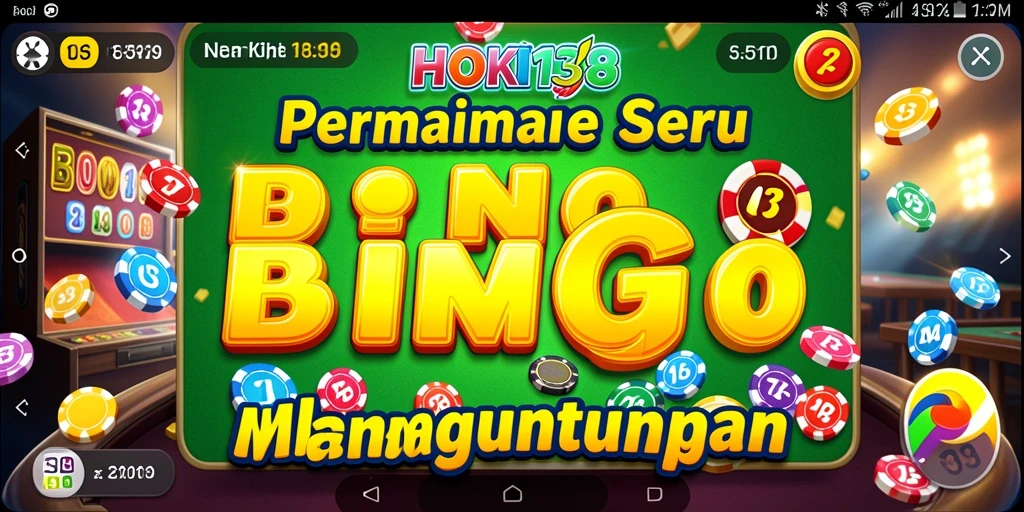 Screenshot utama HOKI138 menampilkan antarmuka permainan Bingo yang menarik dan interaktif.