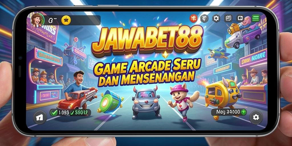 Tampilan gameplay Arcade JAWABET88 yang seru dan dinamis.