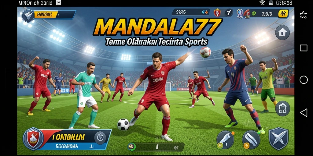Tampilan menarik dari gameplay olahraga di MANDALA77.