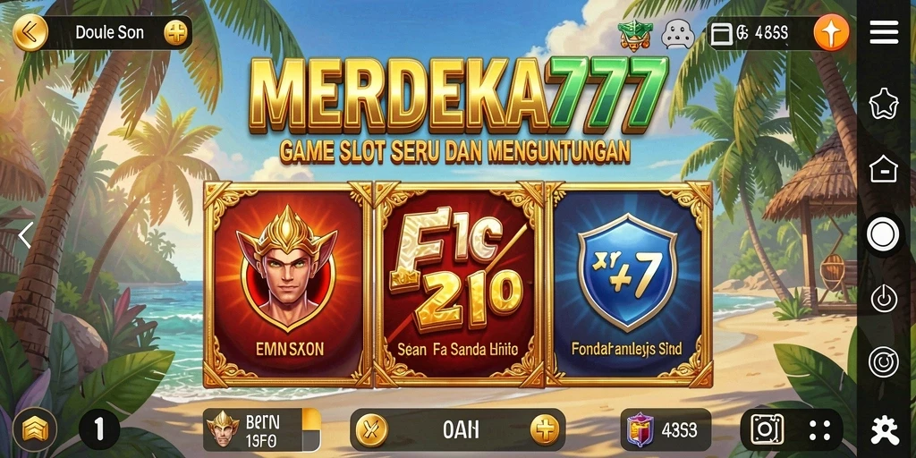 Tampilan menarik dan seru dari gameplay MERDEKA777.