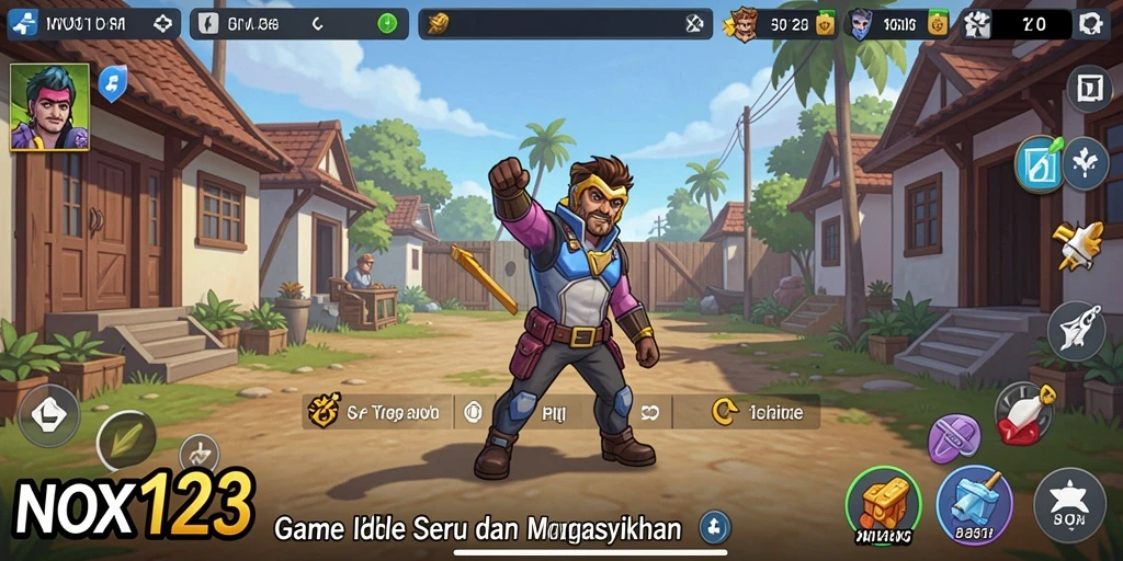 Screenshot NOX123 menampilkan gameplay Idle yang menarik dan santai.