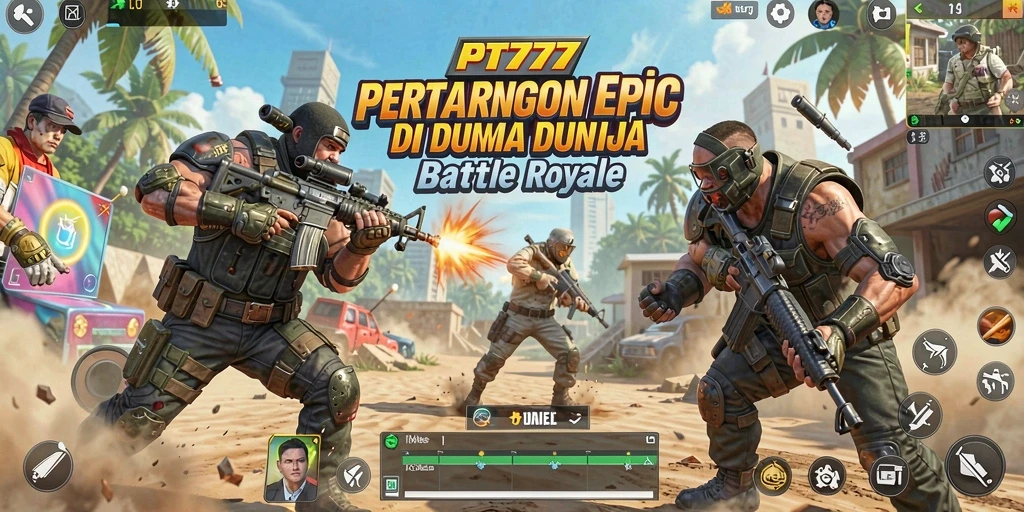 Tangkapan layar gameplay PT777 menunjukkan aksi pertarungan seru.