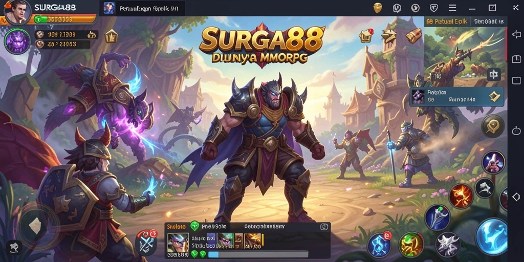 Tampilan gameplay <strong>SURGA88</strong> yang memukau dan penuh aksi.