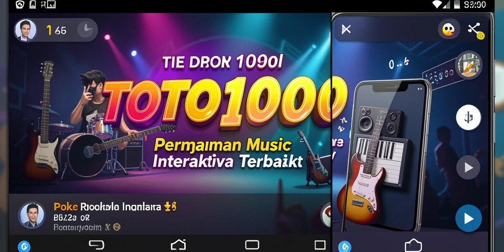 Tampilan gameplay menarik dari TOTO1000 dengan berbagai lagu.