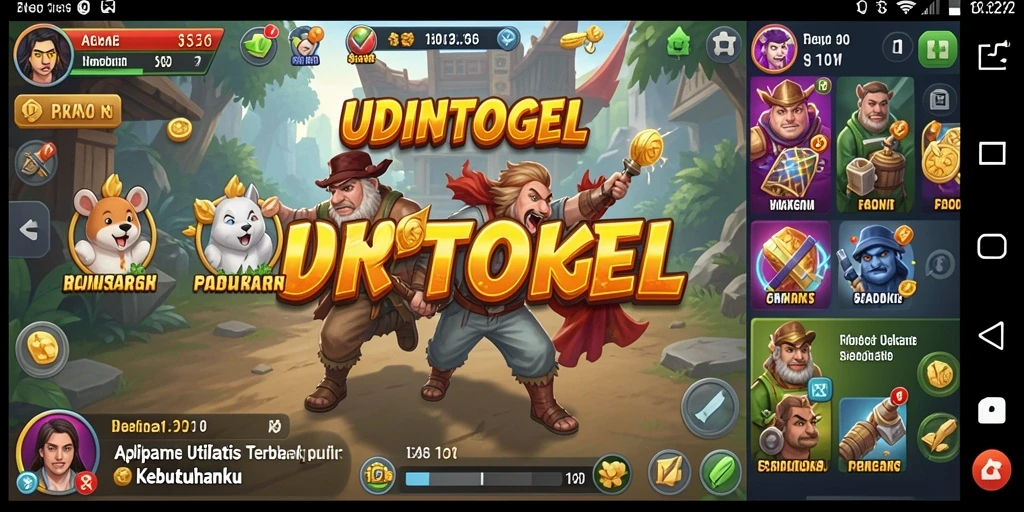 Tampilan utama UDINTOGEL dengan fitur utilitas lengkap.